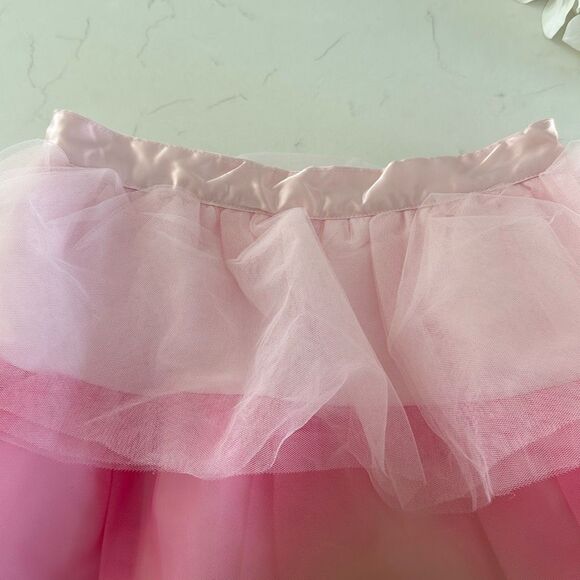 Janie and Jack Ombre Tiered Tulle Skirt Barely Pink Size 10 - Picture 4 of 8